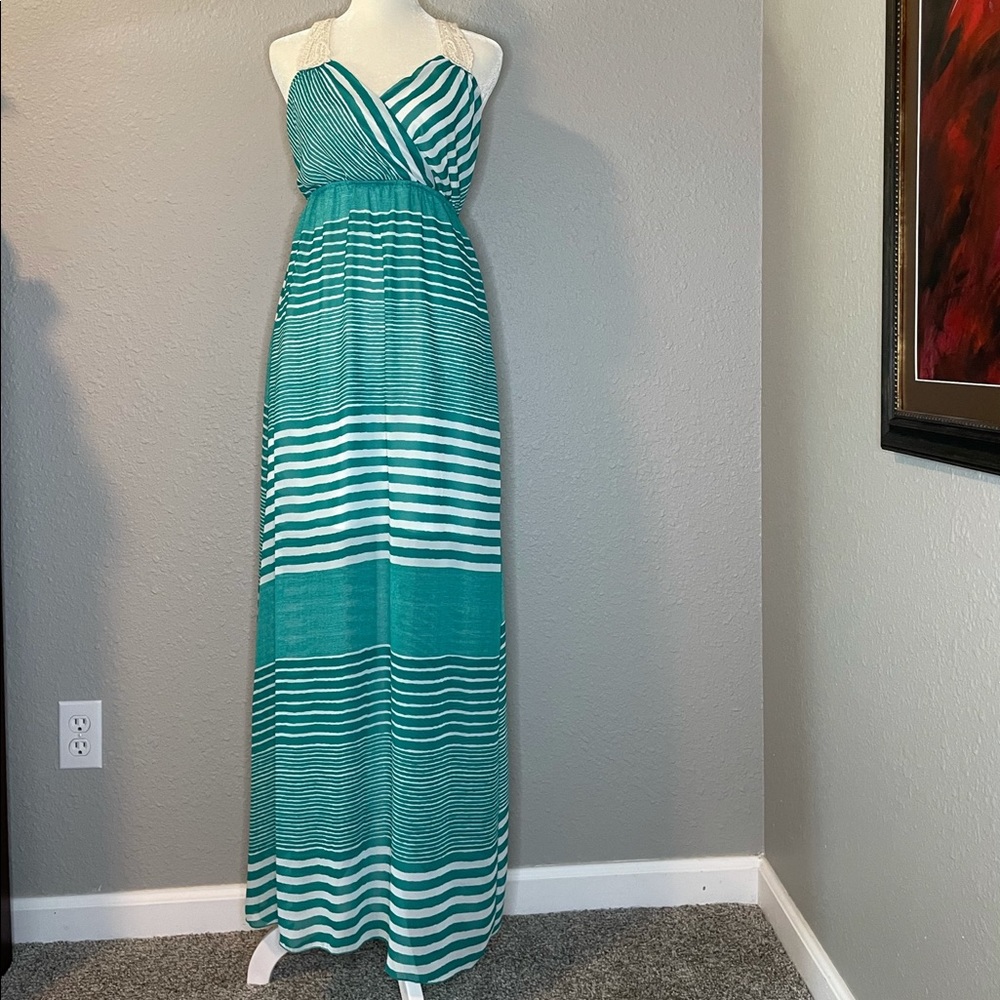 Charlotte Russe Teal Maxi Dress
